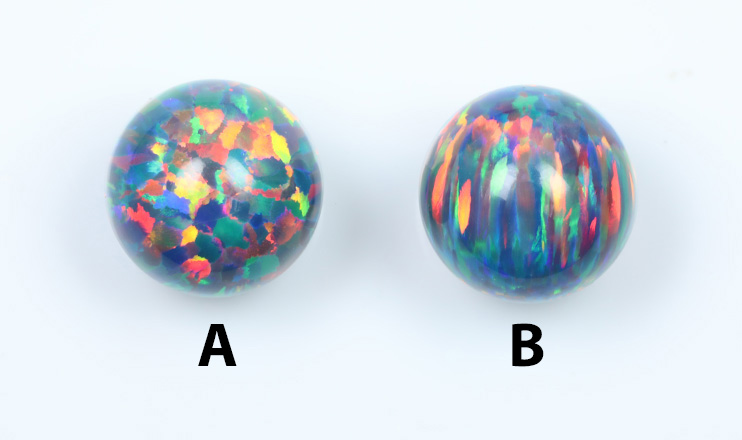 Bello Opal - Synthetic Opal Round Beads - Fire pattern, Dot pattern and Stripe pattern - Sanwapearl