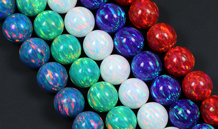 Bello Opal - Synthetic Opal Round Beads - Necklace Design - Sanwapearl