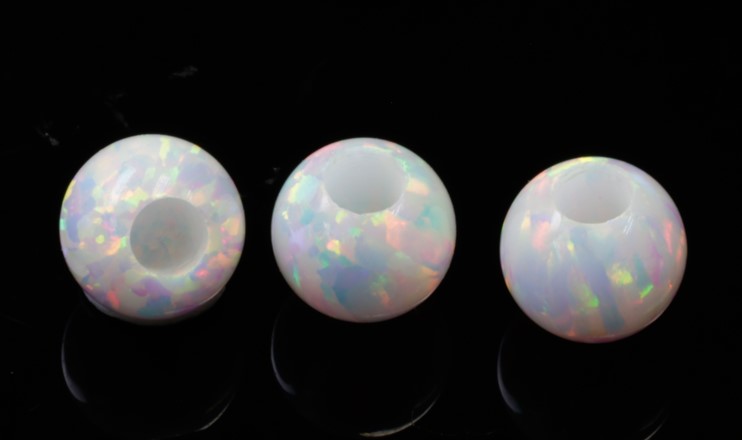 Bello Opal - Synthetic Opal Round Beads - Hole Size - Sanwapearl