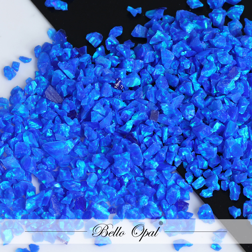 Crushed Black Flame Opal - 5 Carats Lab-Created Crushed Opal For Jewelry Making